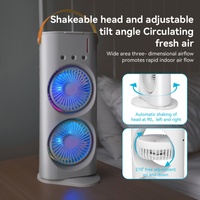 Ventilateur de refroidissement à eau avec réservoir de 400 ml, brumisateur, climatiseur, humidificateur avec télécommande, lumière LED colorée