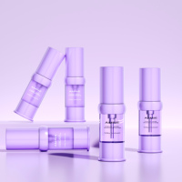 Bouteille de pompe sans air cosmétique cylindrique 30ml 50ml 100ml Distributeur de pompe de lotion de sérum Bouteille sans air sous vide
