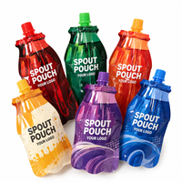 Pochette Doypack personnalisée en plastique alimentaire avec bec verseur, réutilisable, pour emballage de boissons, jus, yaourts