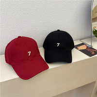 Conception personnalisée 6 panneaux Casquette de sport américain Pur coton 3D Broderie 7 Casquette de baseball Couleur unie Panneau vierge Chapeau