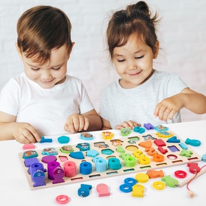 Bestes Preis-Leistungs-Verhältnis Kinder 5-in-1 Logarithmisches Brett Digitales Formen-Zuordnungspuzzle Juguetes Frühpädagogisches Spielzeug für Kinder Jungen Mädchen - Product Image 2