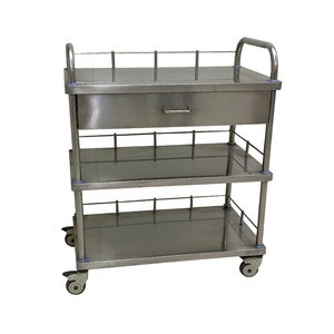 Goede kwaliteit Shengdong medisch ziekenhuis meubilair roestvrijstalen <span class=keywords><strong>trolley</strong></span> 2/3 lagen chirurgische instrumentenkar 1 jaar garantie - Product Image 1