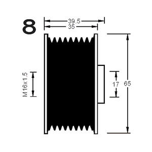 Dispositif de roue libre d'alternateur compatible avec MAZDA 3 2.0 MZR-CD (BK12) Diesel (KW : 105, HP : 143) de 12-2006 à 06-2009 - Product Image 3