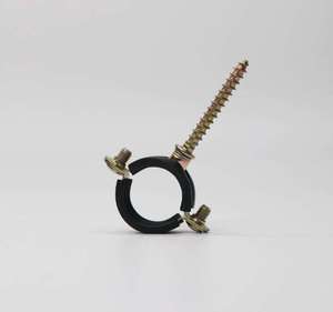 M7 One Ring Throat Hoop Metric/Inch Carbon Steel Pipe <b>Clamp</b> with Rubber Support Customization - Product Image 6