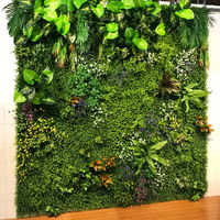 Vente en gros Plante artificielle intérieure/extérieure décoration murale Milan gazon vert Plante artificielle en plastique mur de fond