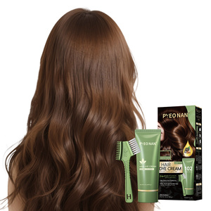 Crema Colorante per Capelli Grigi Semi-Permanente Naturale a Base di Erbe <span class=keywords><strong>Senza</strong></span> <span class=keywords><strong>Ammoniaca</strong></span> Produzione Originale di Fabbrica - Product Image 2