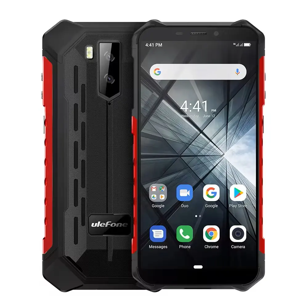 Armor X3 IP68 Smartphone robuste Android 9.0 super-batterie étanche Téléphone portable 2GB + 32GB 5000mah 3G Téléphone portable débloqué