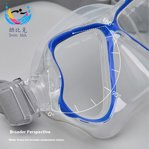 Ensemble de masque de plongée Swim bick DRY SNORKEL 1,2 m en silicone unisexe - Product Image 4