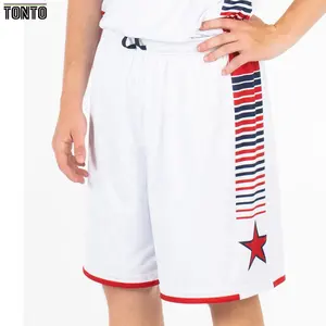 Wholesale Clothing Custom Logo Print Athletic Black Men's Gym Mesh Short Basketball Shorts