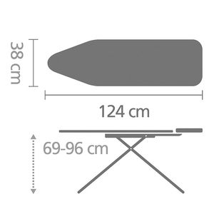 Mainstays <span class=keywords><strong>HTZ</strong></span> Leg Planche à repasser pliante Repose-fer Nouveau Style Grandes planches à repasser Fer à vapeur Plateau de rangement Mini armoire Salle de bain - Product Image 2