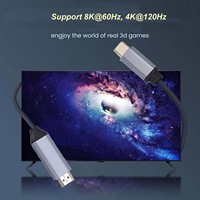 Câble USB C vers HDMI 8K 60Hz 4K 120Hz Type C vers HDMI 2.1 pour téléphone portable, ordinateur portable vers téléviseur, projecteur