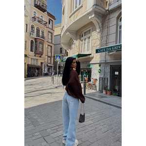 Sudadera de Seda Marrón para Damas y Niñas, Sudadera con Capucha Bordada con Estampado Puff, Sudadera de Invierno Talla Única, Suministro ODM - Product Image 3