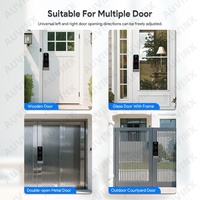 Serrure Intelligente Auvinx Tuya TTLock à Empreinte Digitale, Étanche, Automatique, pour Porte d'Entrée, Sécurité, Serrures Électriques de Porte de Garage