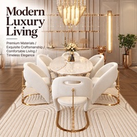 Chaise de restaurant moderne en acier inoxydable doré, chaise de salle à manger de luxe avec revêtement en velours pour villa, hôtel, restaurant