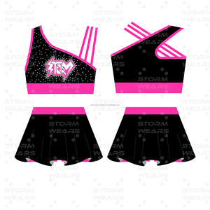 Completi da Riscaldamento Personalizzati con Strass Australia Canada, Set da Allenamento per Cheerleading Giovanile in Spandex Stampato a Sublimazione - Product Image 5