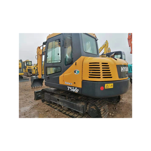 Excavadora de cadenas usada Hyundai R75VS de 7.5 toneladas al mejor precio, excavadora hidráulica de alto rendimiento para paisajismo agrícola y construcción - Product Image 3