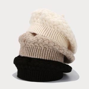 Nuevo Boina de Punto Estilo Japonés Vintage para Otoño e Invierno, Color Sólido, Elegante, para Mujer - Product Image 2