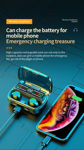 Produits Populaires Prêts à Expédier RTS Offre Spéciale Écouteurs Bluetooth Intra-Auriculaires Sans Fil M100 TWS Gaming Powerbank - Product Image 6