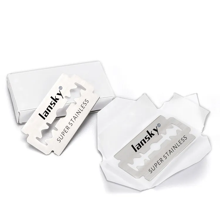 Lansky Groothandel Custom Logo En Verpakking Mens Dubbele Rand Veiligheid Kapper Scheren Scheermesje