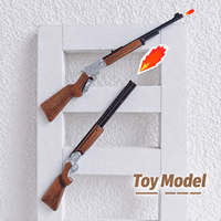 Modèle de fusil de chasse miniature vintage en alliage, réplique de jouet pour la décoration de maison de poupée