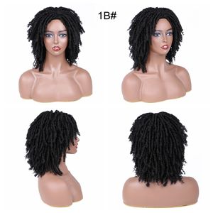 Perruques synthétiques courtes Style Dreadlocks, perruques tressées africaines pour femmes, perruques sans dentelle, vente en gros, LW-96QT - Product Image 3