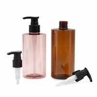 Bouteille en plastique PET écologique de 300 ml et 500 ml, couleur ambre, pour lotion corporelle, shampoing, soin de la peau, sérum, crème pour le visage, crème pour les yeux, utilisation pour les perruques