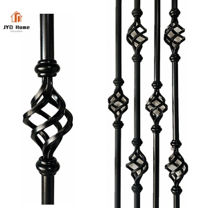 Venta al por mayor interior decorativo redondo <span class=keywords><strong>5</strong></span>/8 ''hueco hierro forjado escalera cesta balaustre Metal escalera cesta husillo para barandilla - Product Image 1