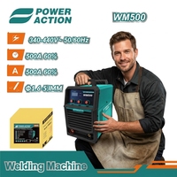 Soudeuse à inverter IGBT MMA de haute puissance Power Action WM500, 20-500A, 340-440V, machine de soudage industrielle avec câbles complets