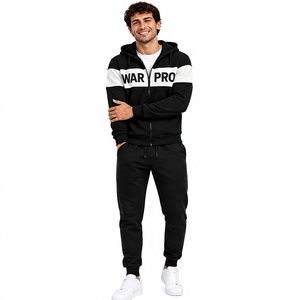 Sudadera con Capucha para Hombre, Negra y Blanca, de Felpa, Corte Regular, Diseño Sólido, Transpirable, de Secado Rápido, para Invierno - Product Image 2