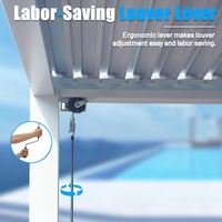 Kit de supports de pergola à cadre en aluminium robuste taille personnalisable toit incliné extérieur couverture d'auvent étanche poudre coupe-vent