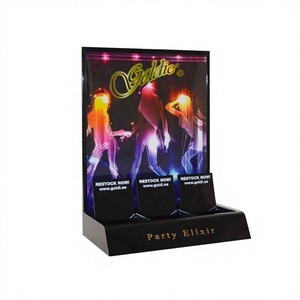 Support de présentation de vin de luxe, présentoir à bouteilles en acrylique personnalisé avec éclairage LED pour vitrine de vente au détail haut de gamme - Product Image 1