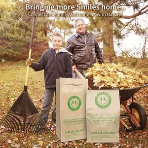 Bolsas de Papel Kraft Biodegradables <span class=keywords><strong>para</strong></span> Jardín, Bolsas <span class=keywords><strong>para</strong></span> Residuos de Jardín, Hojas, Recortes de Césped - Product Image 6