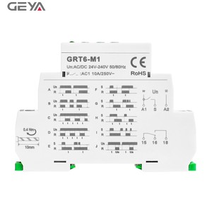 GEYA-Relé de retardo de encendido y apagado, relé de temporizador de CC multifuncional de 24 Din, AC/DC24V ~ 240V, función múltiple, de tiempo - Product Image 5