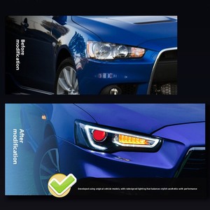 Conjunto de Faros LED Modificados de 12V para Yishen D 2008-2016, Luces de 55W, 4600 Lúmenes, 5600K, Luz Trasera LED Completa con Efecto de Flujo - Product Image 2