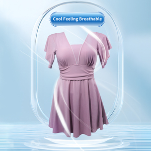 Phong cách mới Áo Tắm phẫu thuật vú Áo ngực bơi mùa xuân Nóng đặc biệt một mảnh váy thoải mái đẹp trở lại mà không có dây buộc - Product Image 4