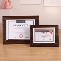 Cadre d'affichage en bois acrylique noyer fait à la main A3 A4 A5 porte-certificat récompenses support Photo détachable créatif pour table