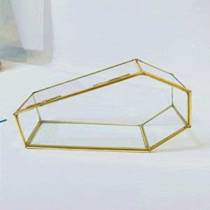 Boîte à bijoux de luxe en forme de cercueil, terrarium en verre transparent avec couvercle à charnière pour ranger bagues, boucles d'oreilles, bracelets, colliers et souvenirs - Product Image 5