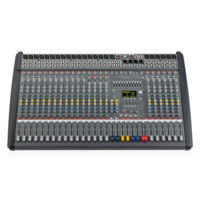 Console de mixage audio amplifiée PM2200 avec égaliseur 11 bandes et interface USB, console sonore portable professionnelle pour l'enregistrement de groupes en direct