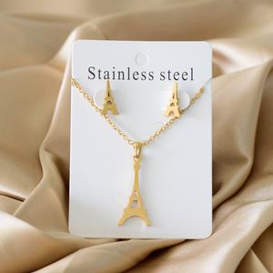 Wholesale Custom <b>Necklace</b> Earring <b>Sets</b> Stainless Steel 18k Gold/<b>Silver</b> Plated Children Jewelry <b>Set</b> - Product Image 3