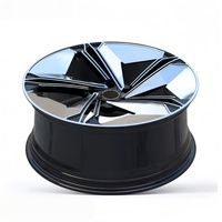 HZH Baru T6061 Paduan Aluminium Tempa Lima Palang 20mm Finishing Mengkilap E30/E90 Mercedes W305/FL5-17-22 Inch Modifikasi Performa