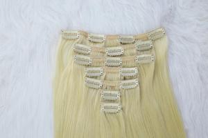 奢华亮点金发俄罗斯人头马真人发无缝纬纱隐形蕾丝夹接发双拉发 - Product Image 2