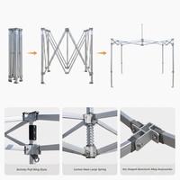 Carpa Profesional Plegable de 3x3m, 3x6m, 4x3m, con Estructura de Aluminio, Ligera y Portátil, para Ferias Comerciales
