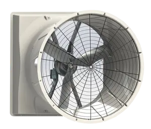 Ventilador de escape floricultura, equipamento de ventilação para greenhouse, montagem na parede, grande fluxo de ar, cone frp
