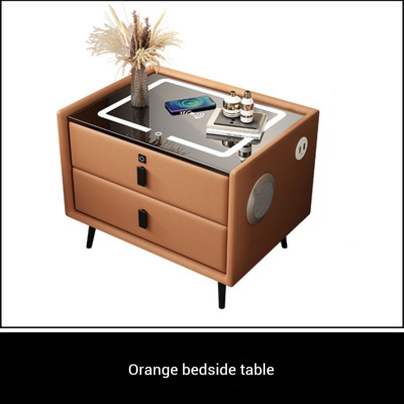 Orange charge LED lumière USB serrure d'empreinte digitale