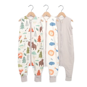 Ropa de Bebé Unisex de Doble Capa, 100% Algodón Tejido, Sin Mangas, Pierna Abierta, Antibacteriana, Ecológica, Anti-Patadas, para las Cuatro Estaciones, Recién Nacido - Product Image 5