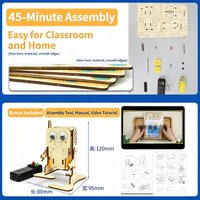Robot éducatif à commande vocale, kit en bois DIY, certifié CE, matériaux non toxiques pour les étudiants, vente chaude