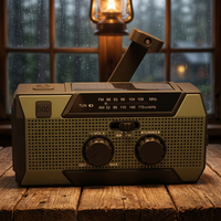 5000mAh Notfall-Wetterradio mit Solar- und Handkurbel, AM/FM-Radio mit Taschenlampe für Zuhause und Hurrikan-Notfälle