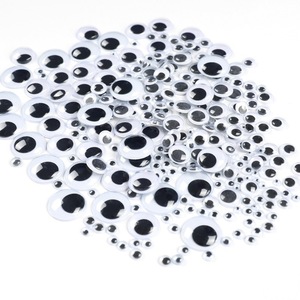 Venta al por mayor negro blanco artesanía Diy artesanía muñeca autoadhesiva muñeca de plástico movimiento Wiggle <span class=keywords><strong>ojos</strong></span> saltones guardería niños artesanía - Product Image 4