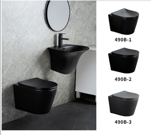 Système de toilette mural Cuvette de toilette suspendue Chasse d'eau Salle de bain <span class=keywords><strong>Wc</strong></span> Toilette suspendue au mur - Product Image 1