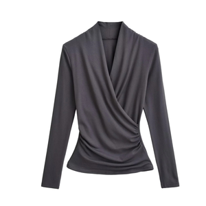 Runwaylover 3717 gaya Korea 2025 wanita seksi kaus V-Neck - Product Image 2